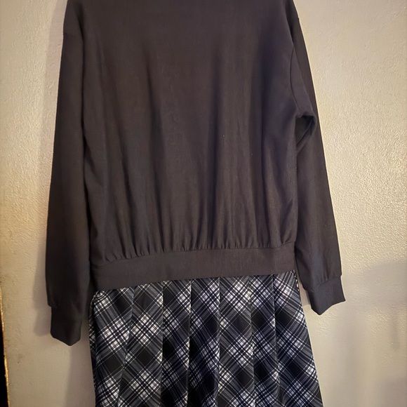 Kingston Sweatshirt with Navy Plaid Skirt - Picture 2 of 7